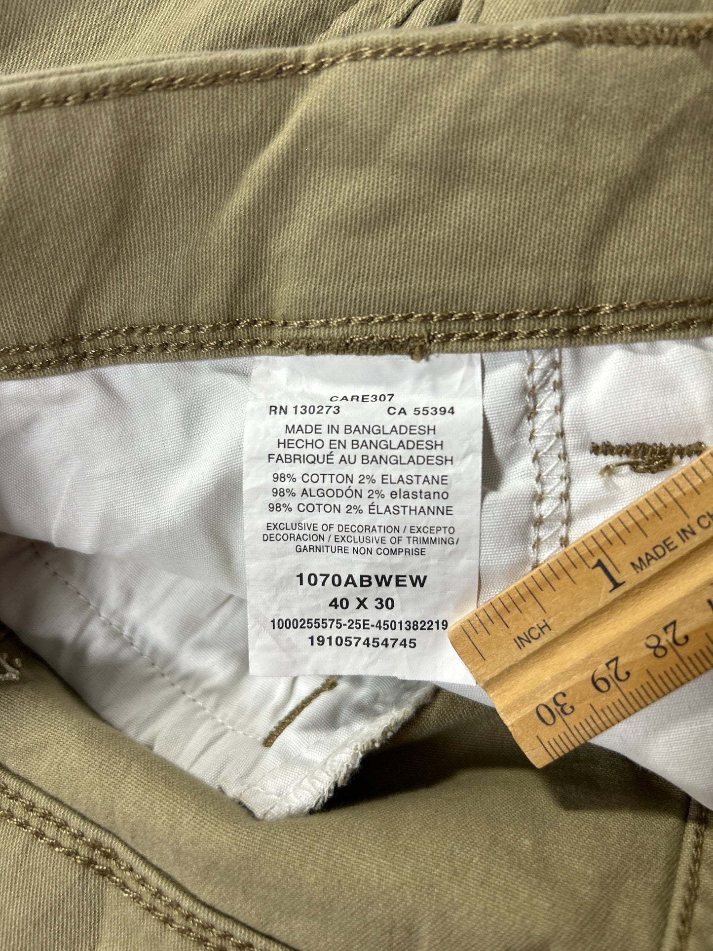 Wrangler Five Star Cargo Pants Mens Size 40x30 Tan Relaxed Fit Heritage