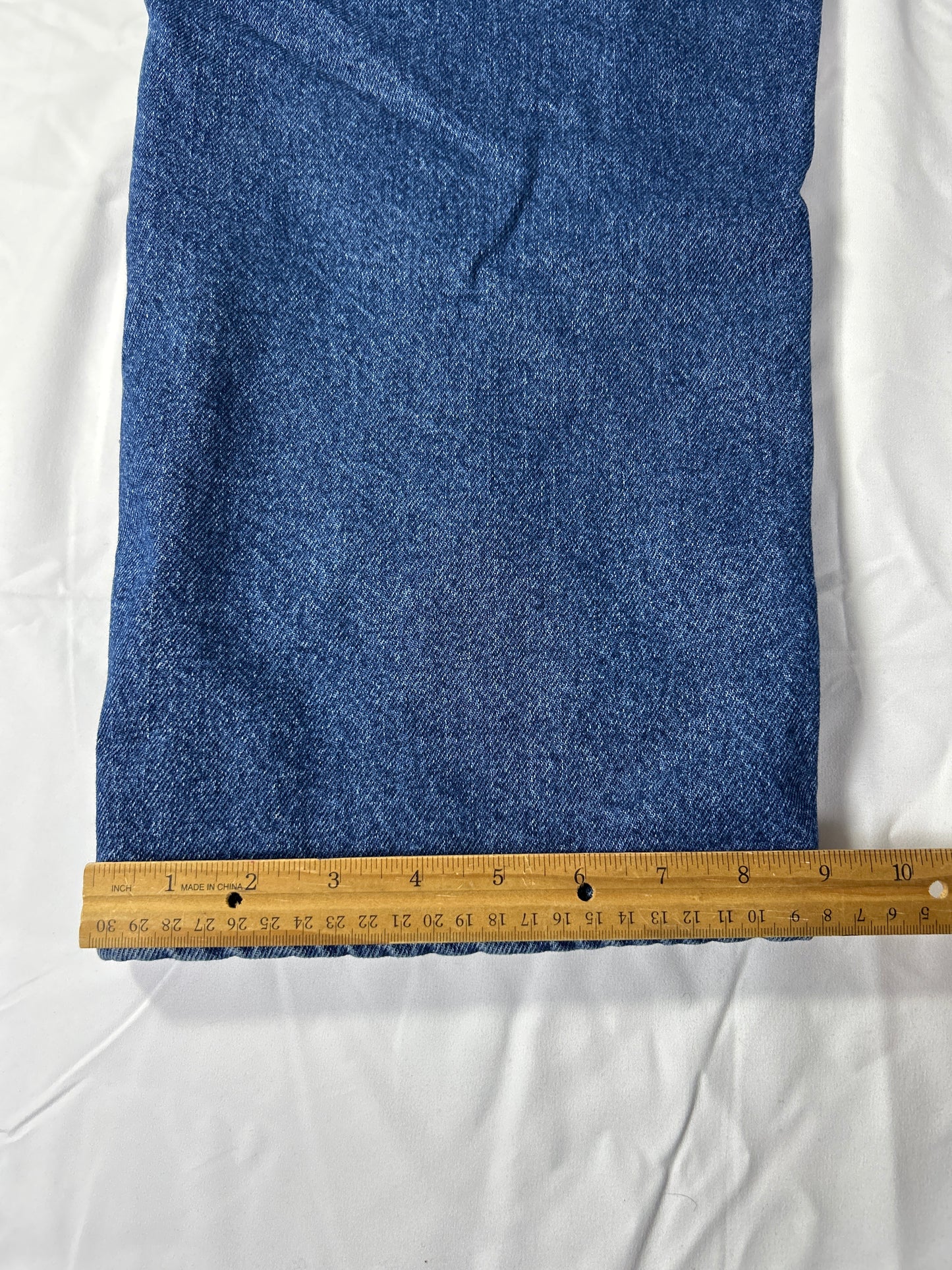 Wrangler Authentics Fleece Lined Jeans Mens Size 42x30 Blue Wash Denim