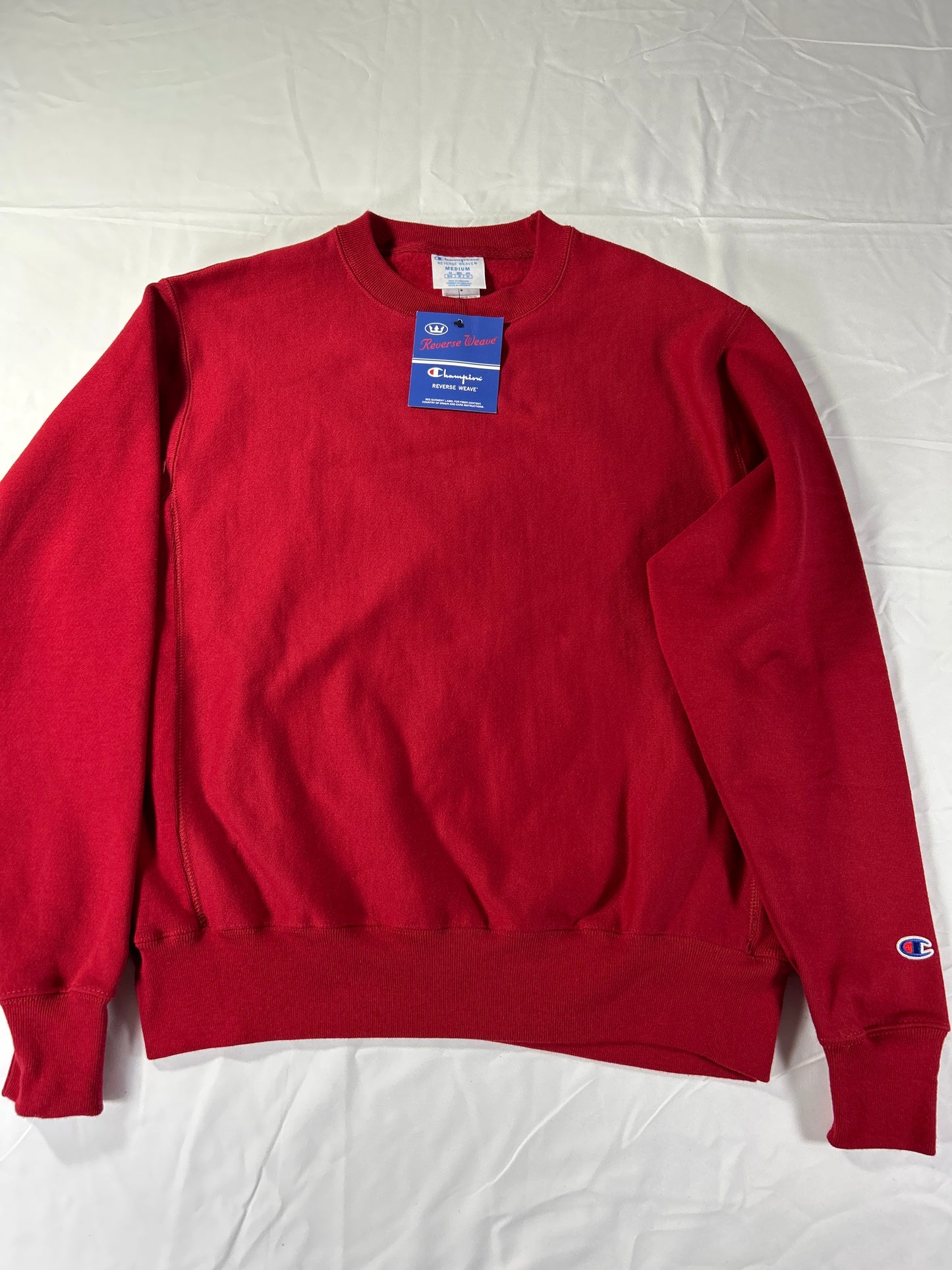 Champion Reverse Weave Crewneck Mens Sz Medium Red Pullover Sweatshirt
