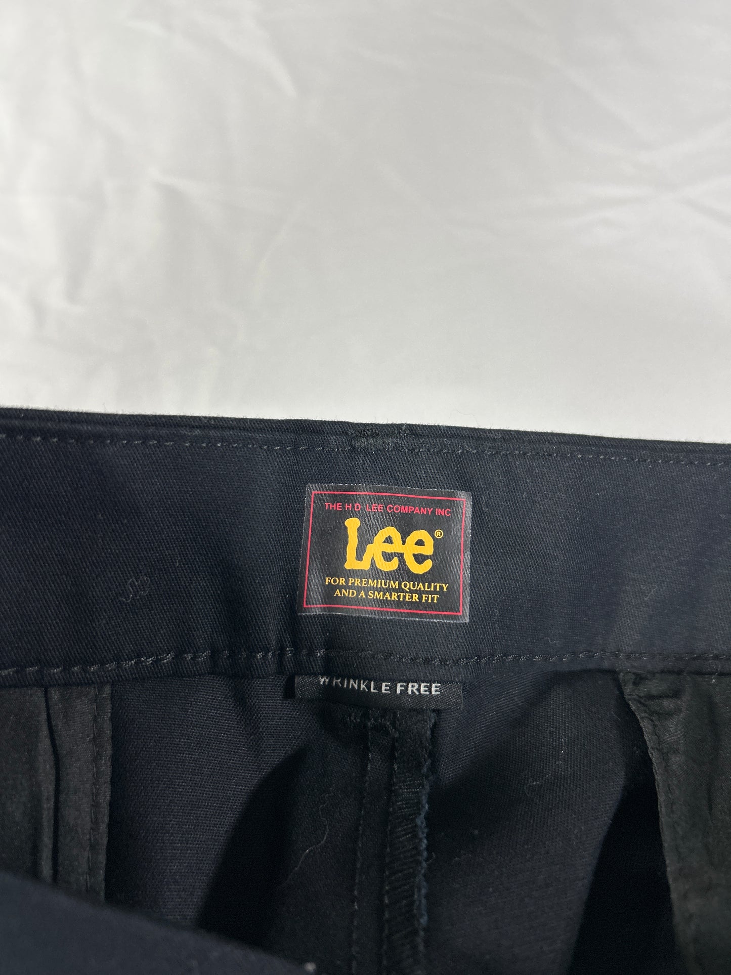 Lee Pants Womens Sz 18 L30 Black Bootcut Mid Rise Wrinkle Free