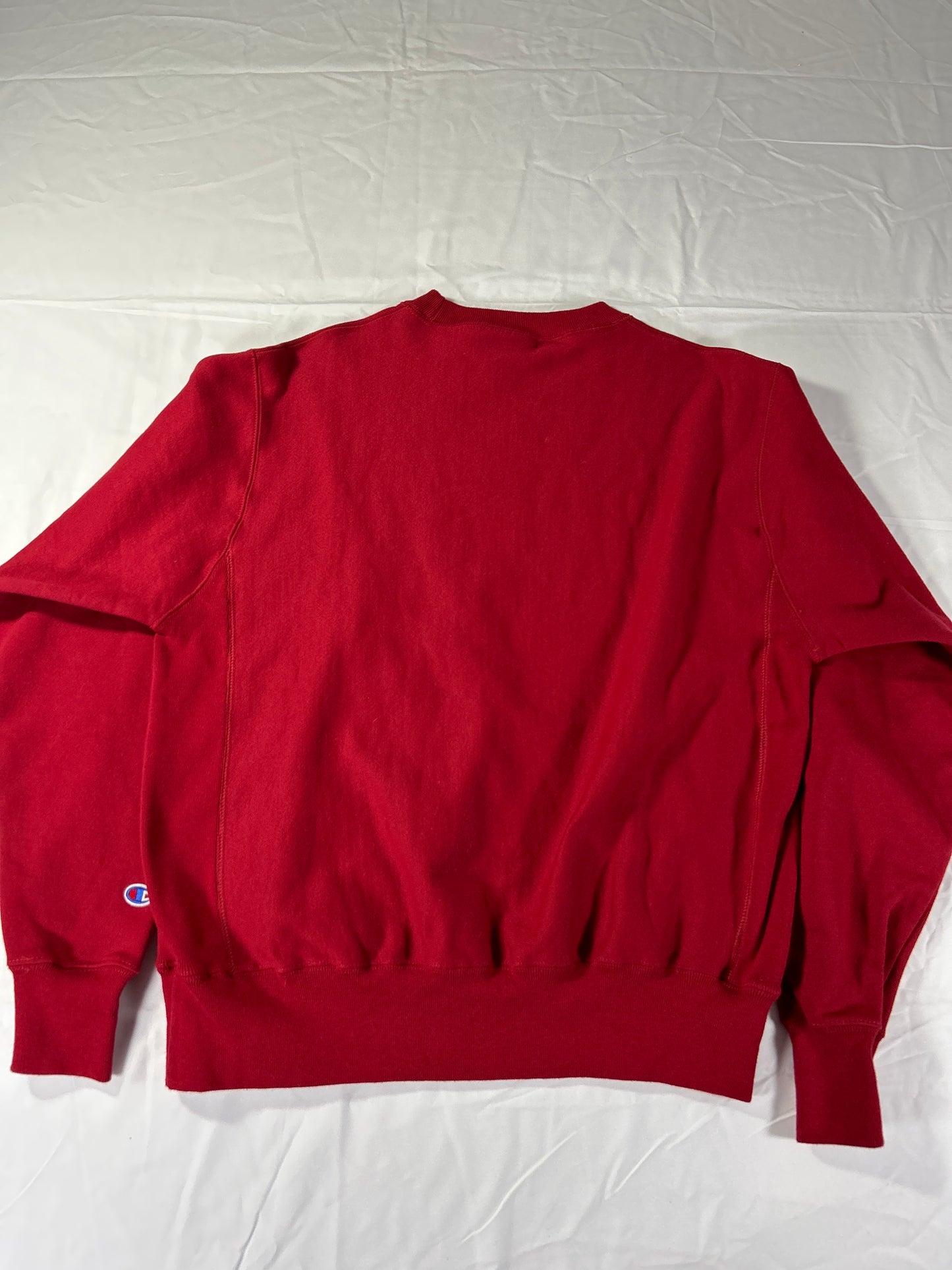 Champion Reverse Weave Crewneck Mens Sz Medium Red Pullover Sweatshirt